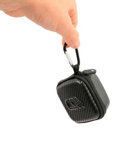 3.75" Hard Shell EVA Travel Case with Carabiner Clip - Fits Accessories up to 3.25" x 3.25" x 1.75"
