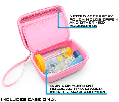 Asthma Relief System Case - Professional Travel Storage for Inhaler, Spacer & Breathing Accessories