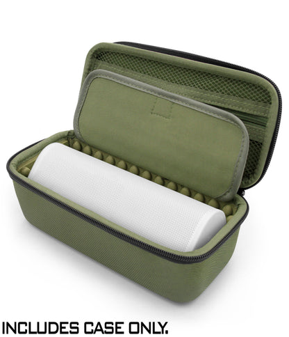 Travel Case Compatible With Sonos Roam Portable Smart Speaker and Charger Cable Accessories – Padded Impact Resistant with Carabiner