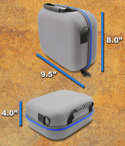 9.5" Hard Shell EVA Travel Case with Shoulder Strap and Padded Divider - Fits Accessories up to 8.5" x 7.5" x 2.5"