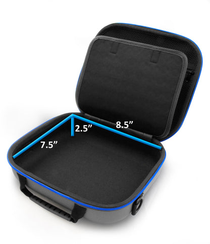 9.5" Hard Shell EVA Travel Case with Shoulder Strap and Padded Divider - Fits Accessories up to 8.5" x 7.5" x 2.5"
