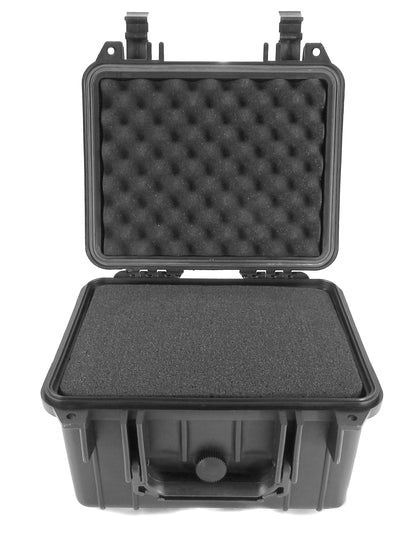 10" Waterproof Hard Travel Case with Padlock Rings and Customizable Foam - Fits Accessories up to 8.5" x 6" x 3.25"