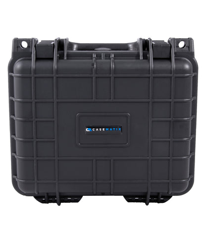 11" Waterproof Hard Travel Case - Crushproof Protection with Customizable Foam, Padlock Rings & Pressure Valve Technology
