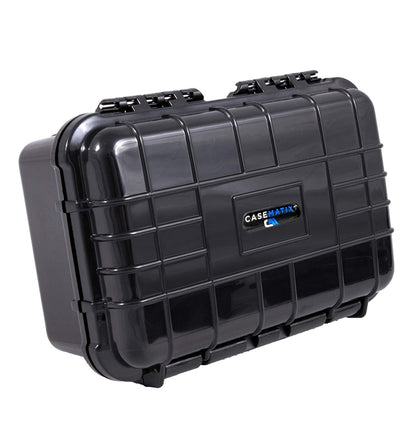 8" Waterproof Hard Travel Case with Rubber and Customizable Foam Interior - Fits Accessories up to 6.25" x 3.37" x 2.25"