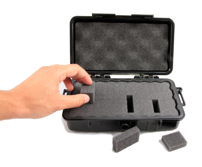 9.5" Waterproof Small Hard Case with Customizable Foam for Portable Electronics, Tools and Accessories - Hard Shell Small Plastic Case
