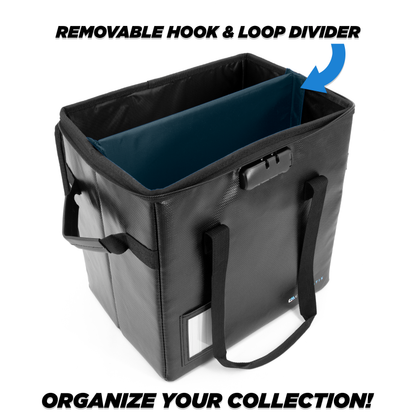 Vinyl Record Case For Up To 40 Records - Fire Resistant Vinyl Record Storage Case with Combination Lock and Removable Divider