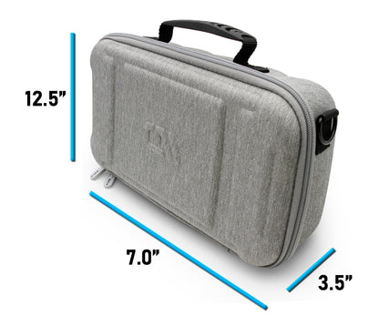 Two Wireless Microphone Case Compatible with Wireless Mic System Handheld Microphones Sennhesier, Shure and More with Shoulder Strap