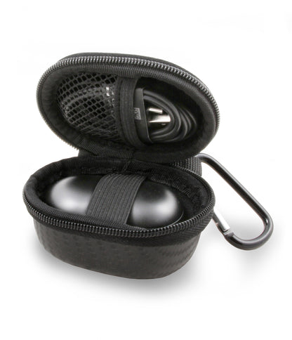 Portable Earbud Case Compatible with Samsung Galaxy Buds Live or Buds+ True Wireless Earbuds Bluetooth, Clip On Carabiner Impact Protection