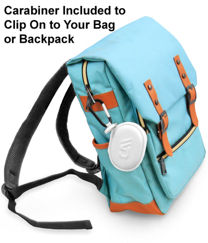 Portable Earbud Case Compatible with Samsung Galaxy Buds Live or Buds+ True Wireless Earbuds Bluetooth, Clip On Carabiner Impact Protection