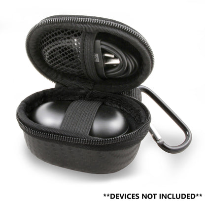 Portable Earbud Case Compatible with Samsung Galaxy Buds Live or Buds+ True Wireless Earbuds Bluetooth, Clip On Carabiner Impact Protection