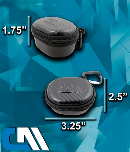 Portable Earbud Case Compatible with Samsung Galaxy Buds Live or Buds+ True Wireless Earbuds Bluetooth, Clip On Carabiner Impact Protection