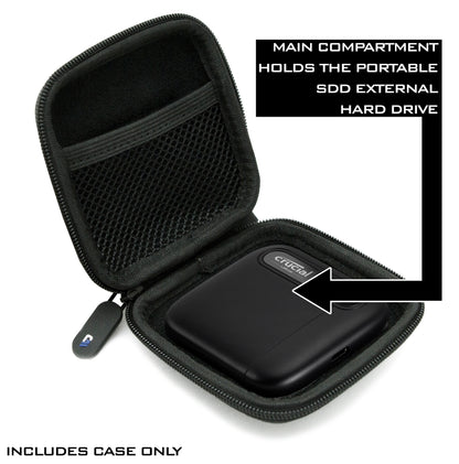 Case Compatible with Crucial X6 4TB Portable SSD and Other Crucial X6 Portable SSD with Small External Hard Drive Accessories - Case Only