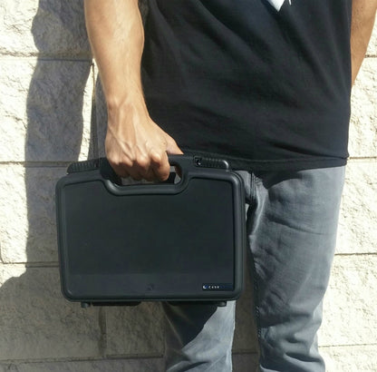 12" Hard Travel Case with Padlock Rings and Customizable Foam - Fits Accessories up to 11" x 7.25" x 2.75"