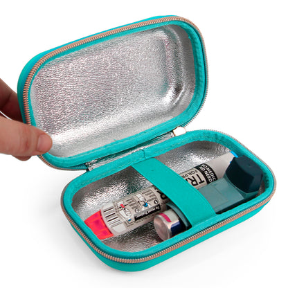 Insulated Travel Bag Case for Children and Adults Compatible with Inhalers, Epipens and Other Medical Devices- Includes Case Only with Mylar Lining